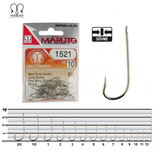 Maruto 1521 Nikel Olta İğnesi  (50Pcs) Maruto 1521 Nikel Olta İğnesi  (50Pcs)